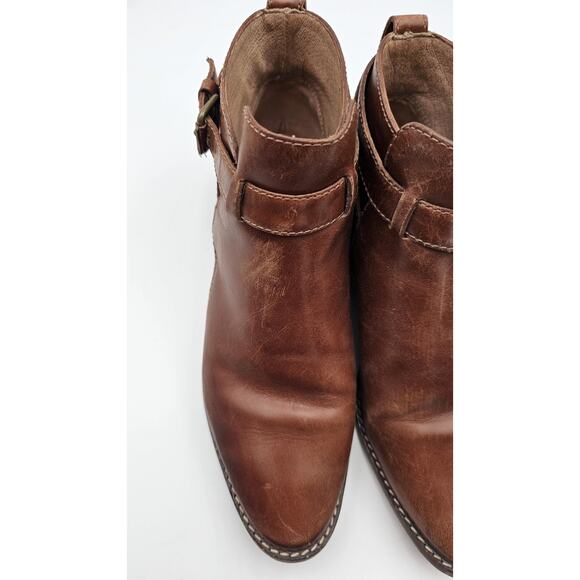 Madewell The Hollis English Saddle Brown Leather Ankle Boots F5108 Size 7 - Picture 11 of 13